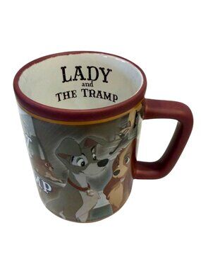 Disney Store Movie Moments Lady and The Tramp Coffee Mug Retired 5" H